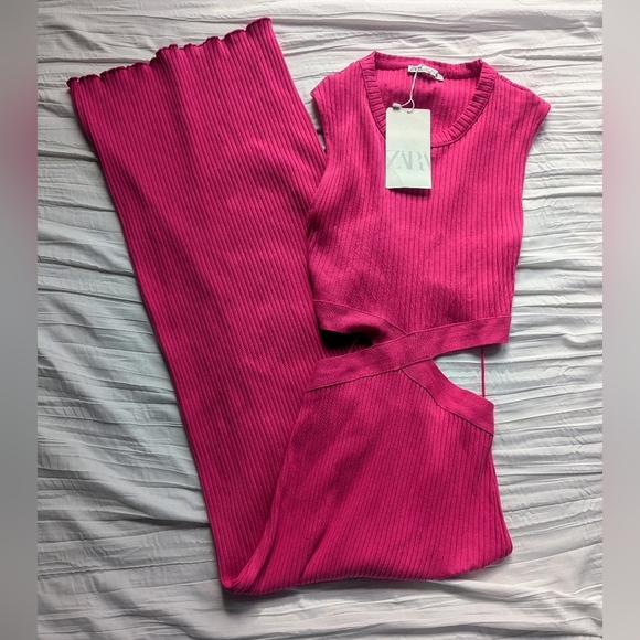 Zara pink midi dress size small - Picture 2 of 3
